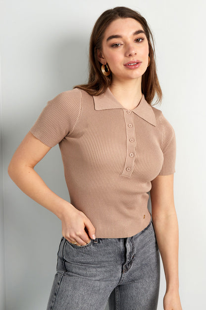 Polo Half-Button Up Top