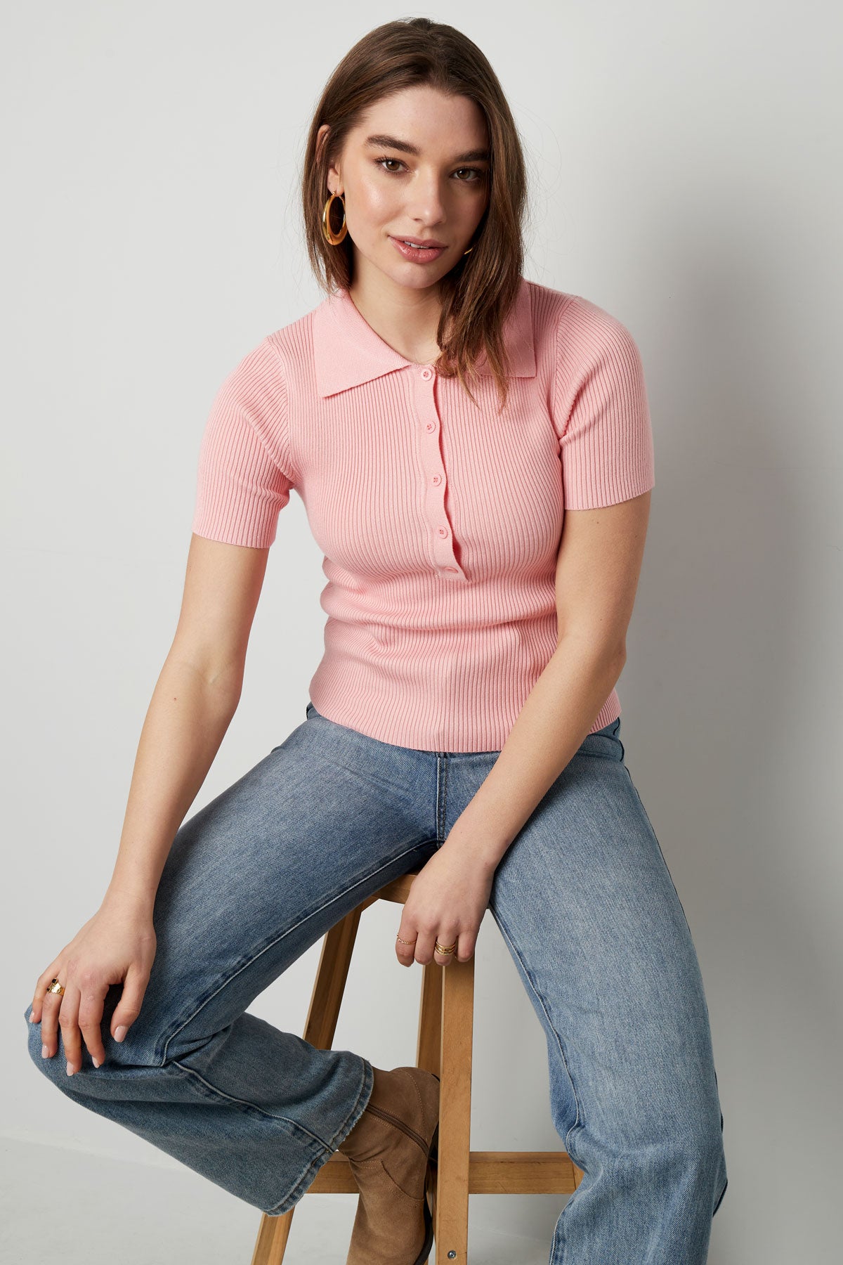 Polo Half-Button Up Top