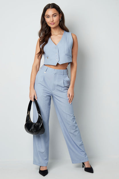 Cropped Off Waistcoat Top