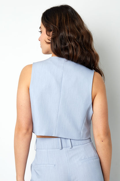 Cropped Off Waistcoat Top