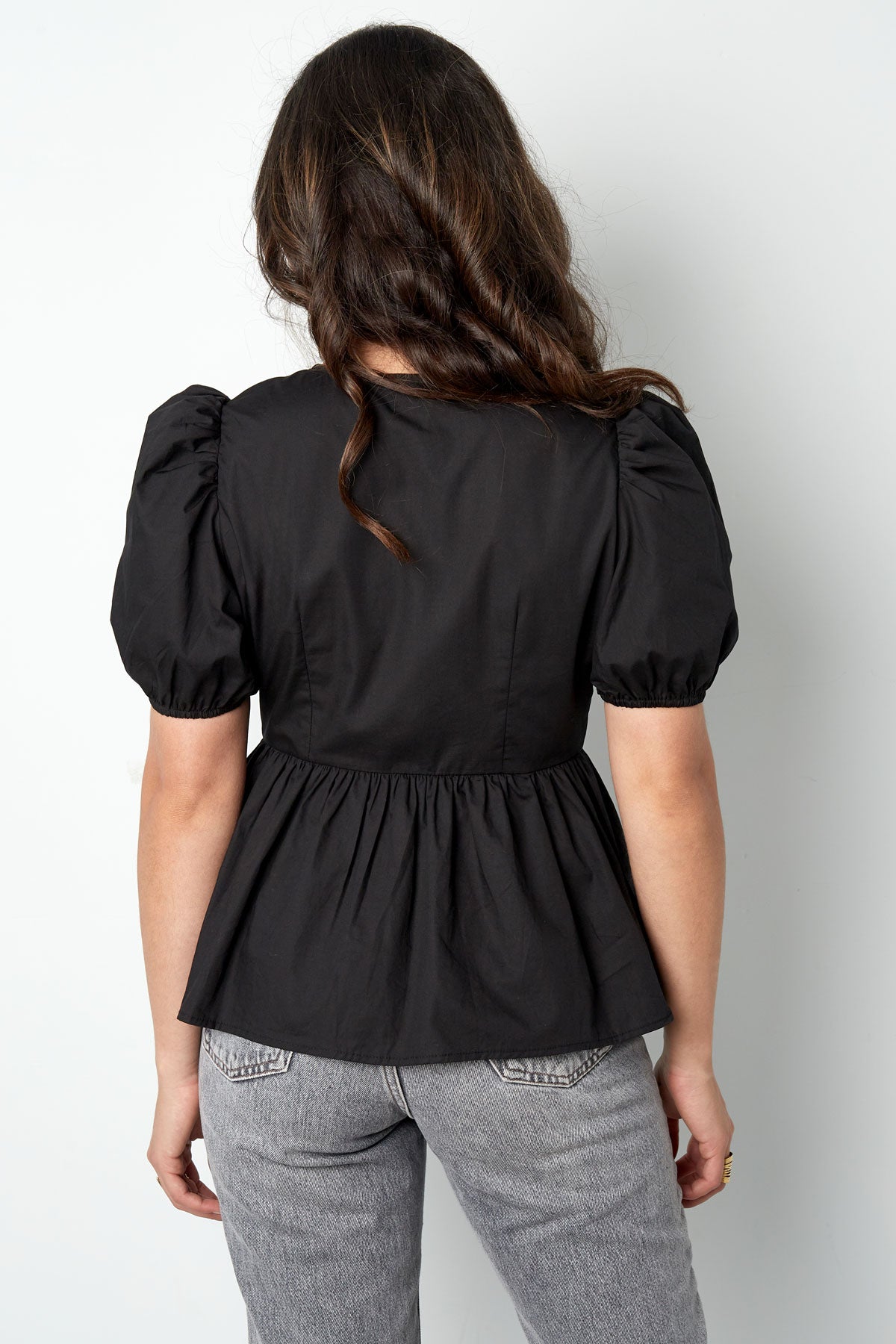 Short Peplum Bow Top