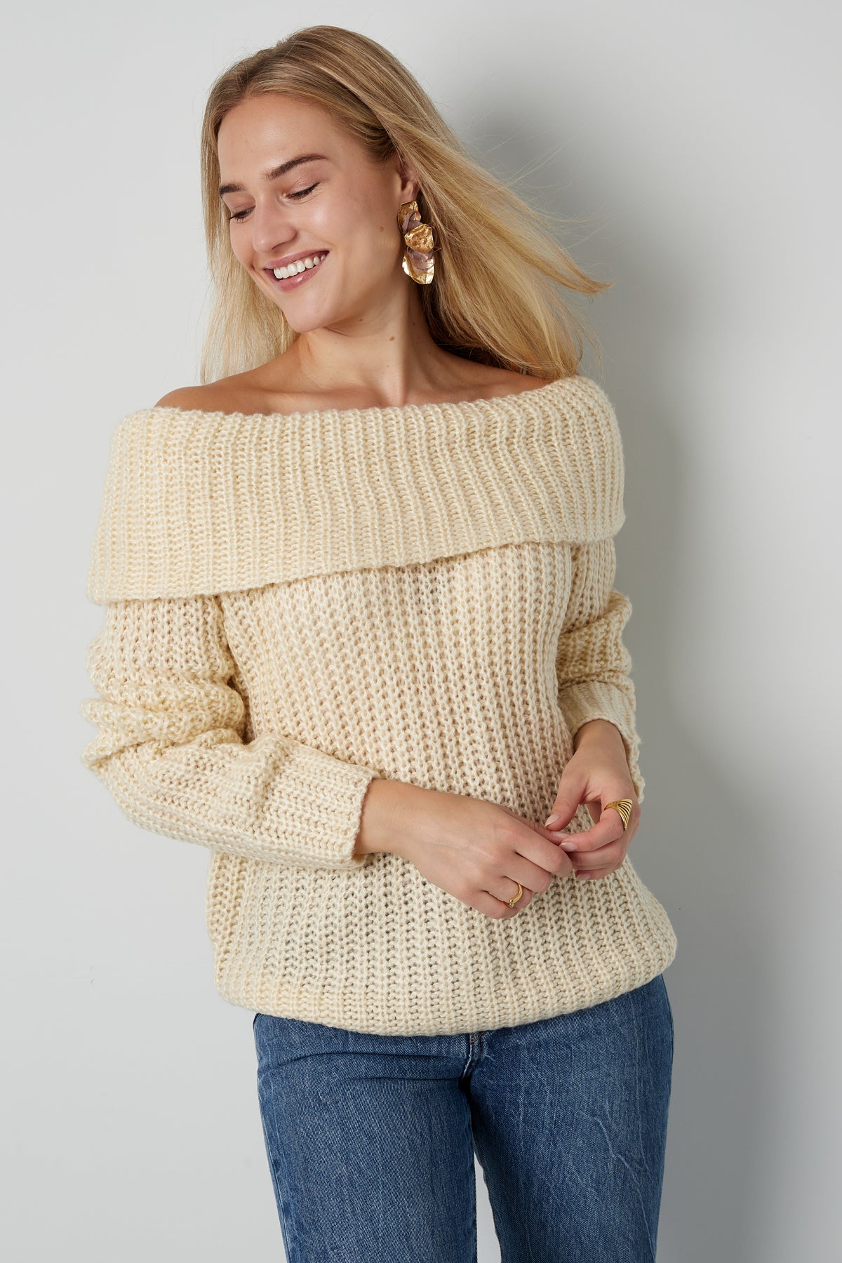 Frosty Morning Off Shoulder Sweater