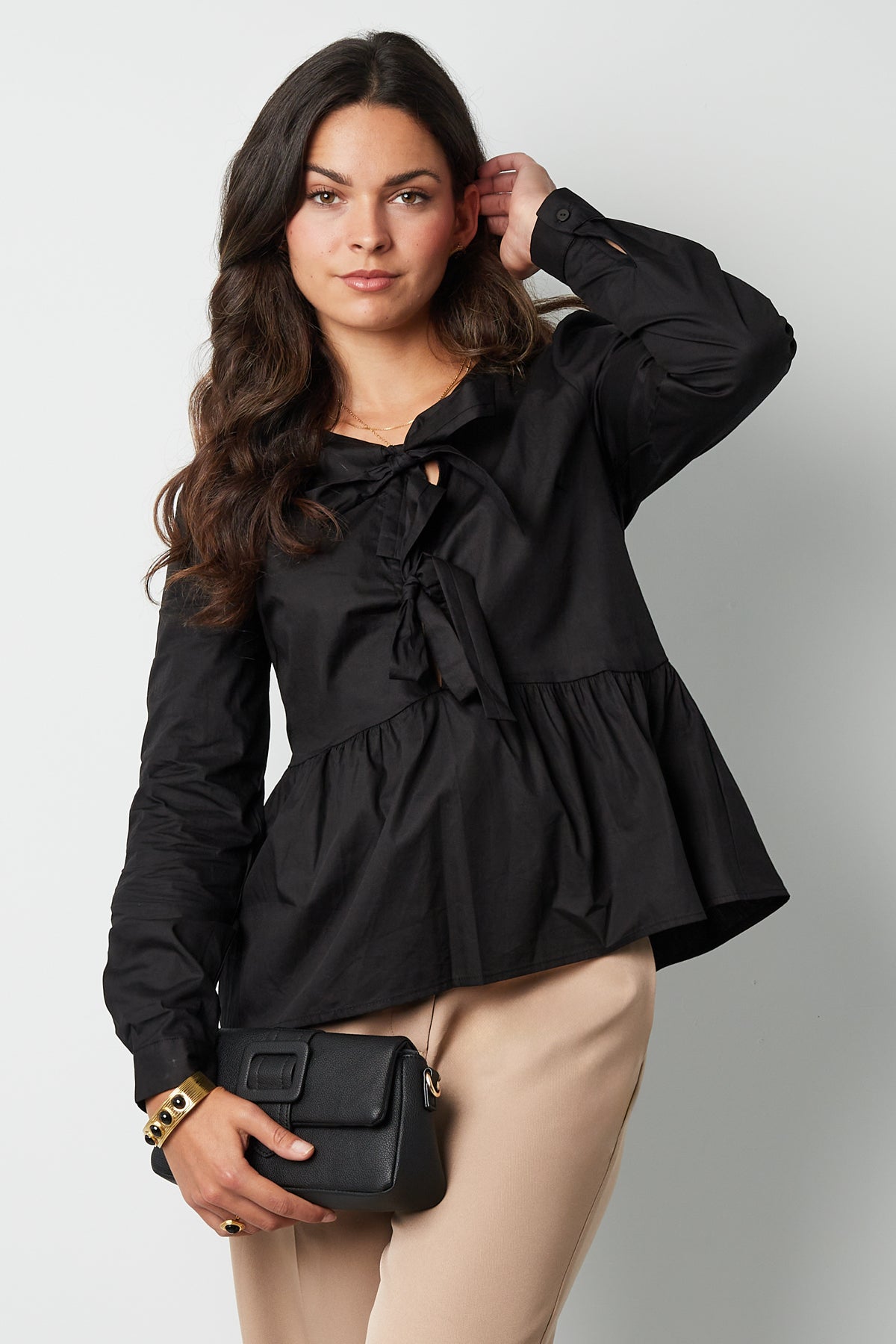 Peplum Bow Top