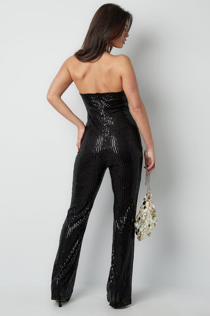 Glitter Halter Jumpsuit