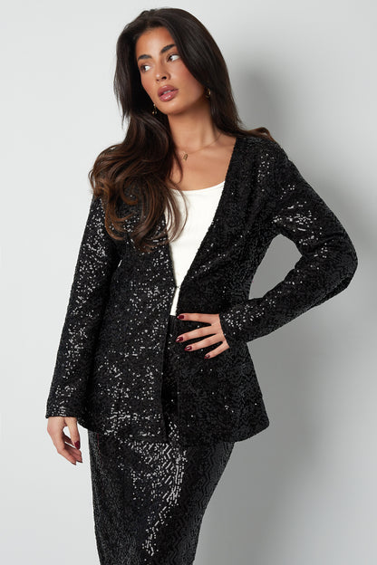 Structured Glitter Blazer