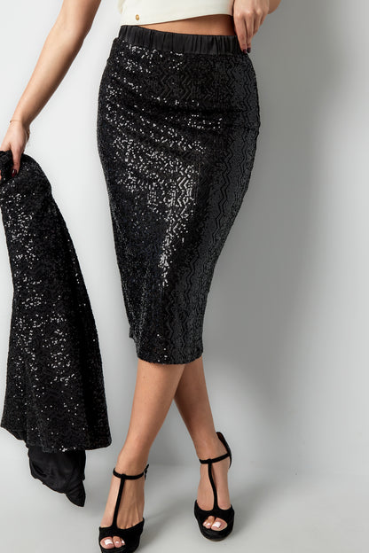 Glitter Midi Skirt