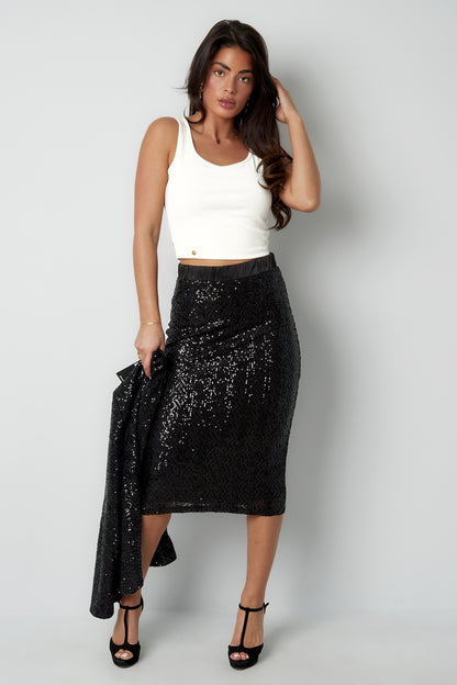 Glitter Midi Skirt