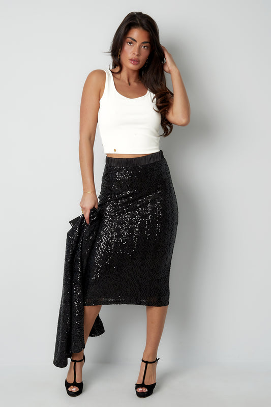 Glitter Midi Skirt