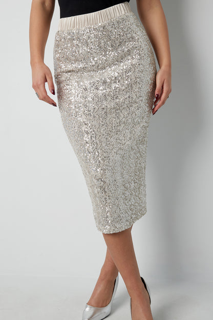 Glitter Midi Skirt