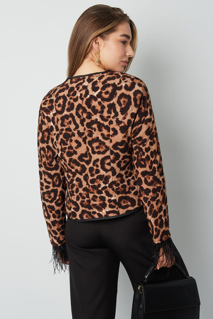 Feather Leopard Jacket