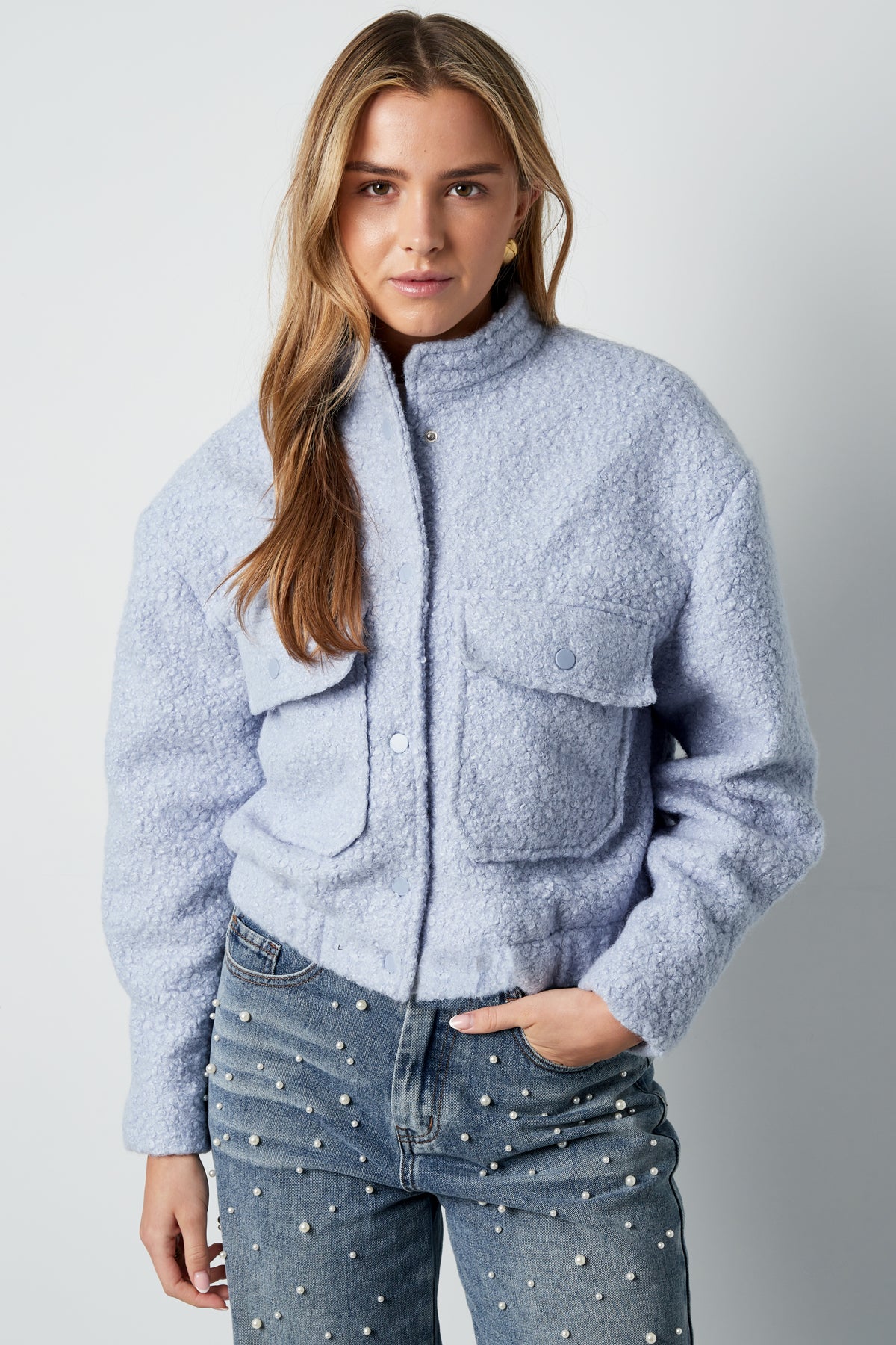 Boucle Bomber Jacket