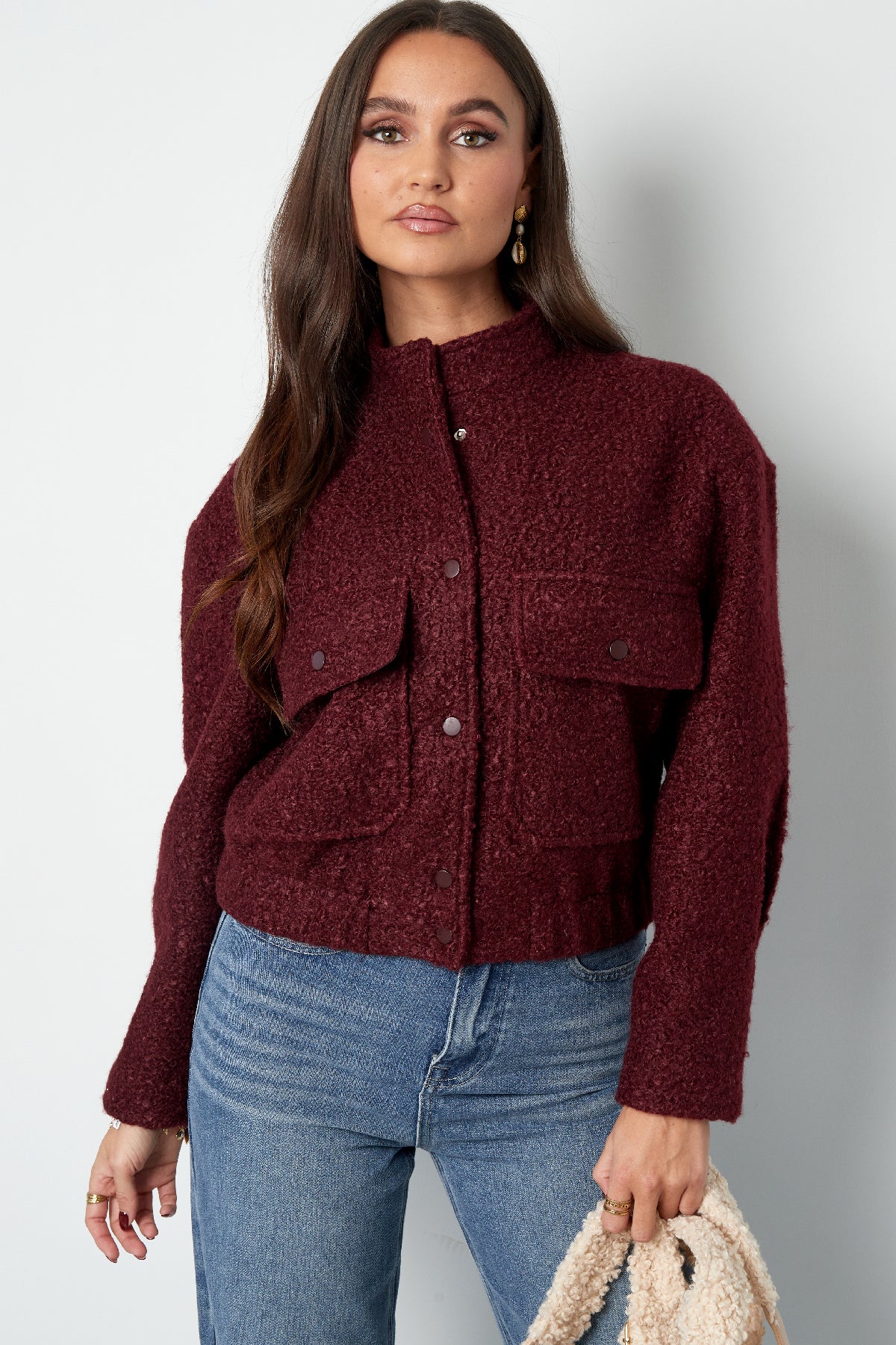 Boucle Bomber Jacket