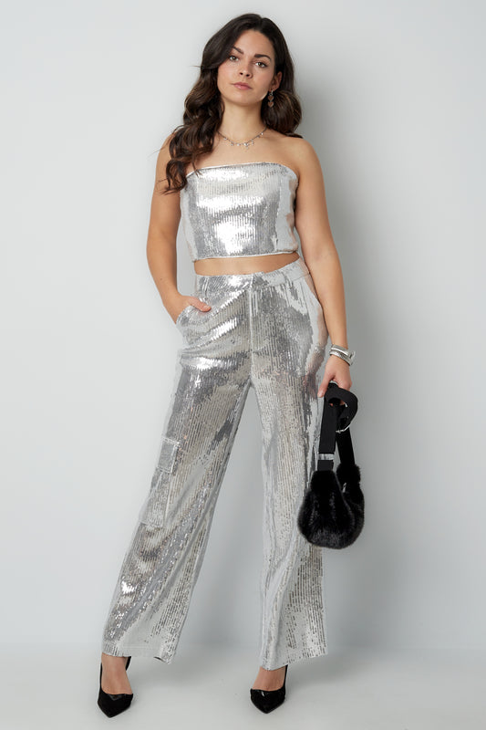 Glitter Cargo Pants