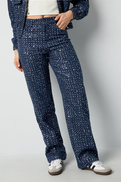 Denim Jeans With Sequins