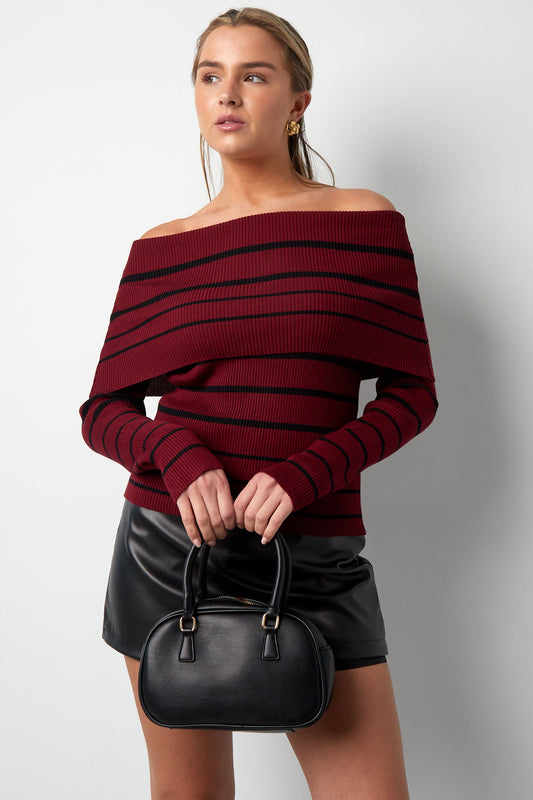 Striped Off Shoulder Top