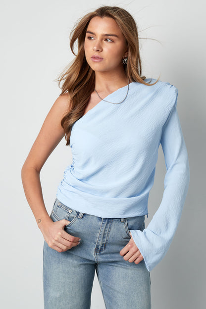 One Shoulder Wavy Top