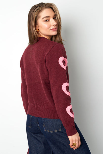 Amour Hearts Pink Sweater