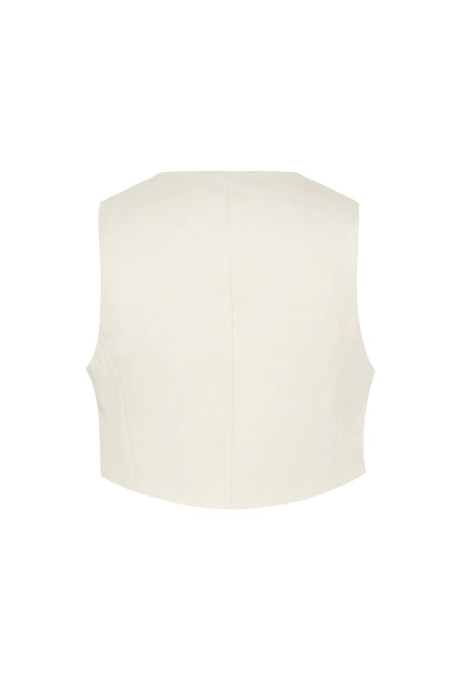 Cropped Off Waistcoat Top