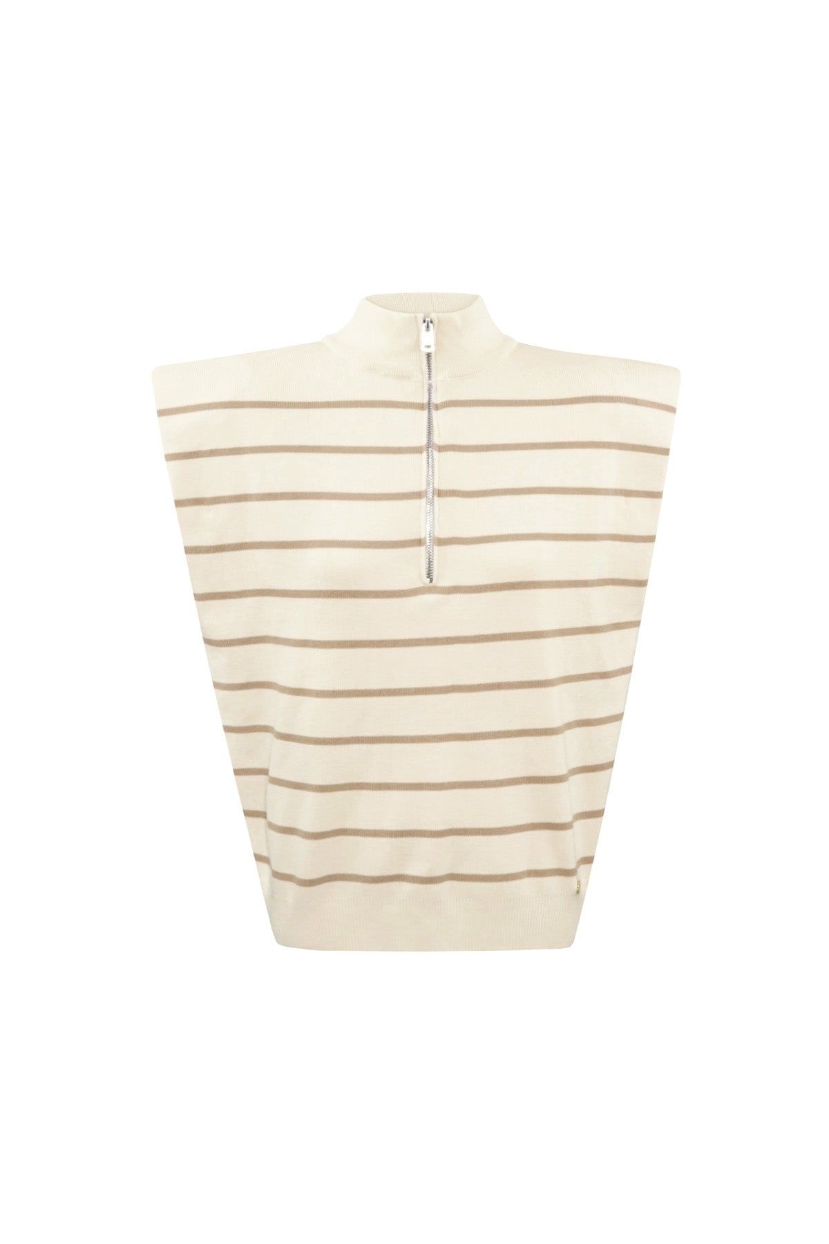 Striped Spencer Zipped Top