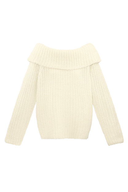 Frosty Morning Off Shoulder Sweater