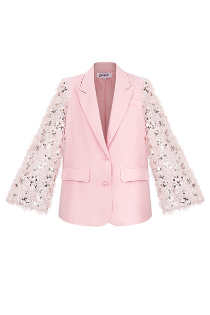 Sparkly Fluff Pink Blazer