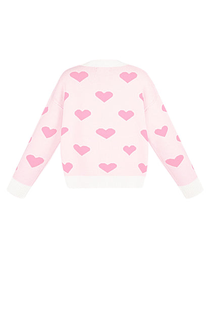 Heartbreaker Hearts Pink Cardigan