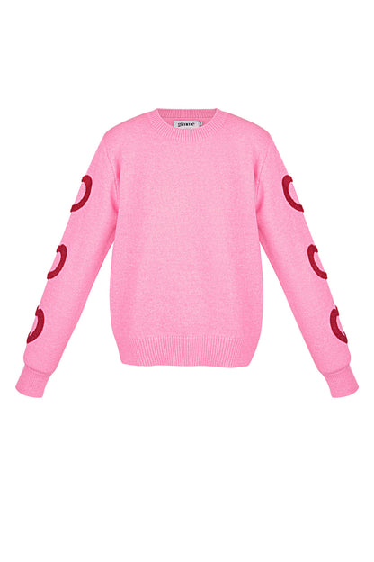 Amour Hearts Pink Sweater